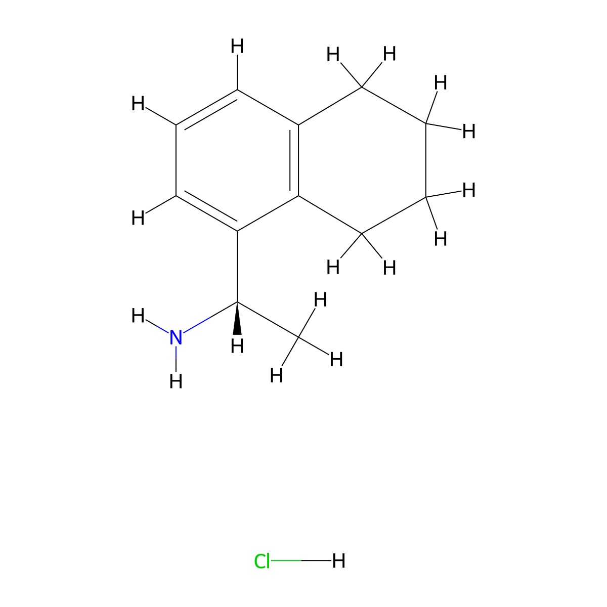 (S)-1-(5,6,7,8-Tetrahydronaphthalen-1-yl)ethan-1-amine hydrochloride molecular structure, CAS 2771237-61-5