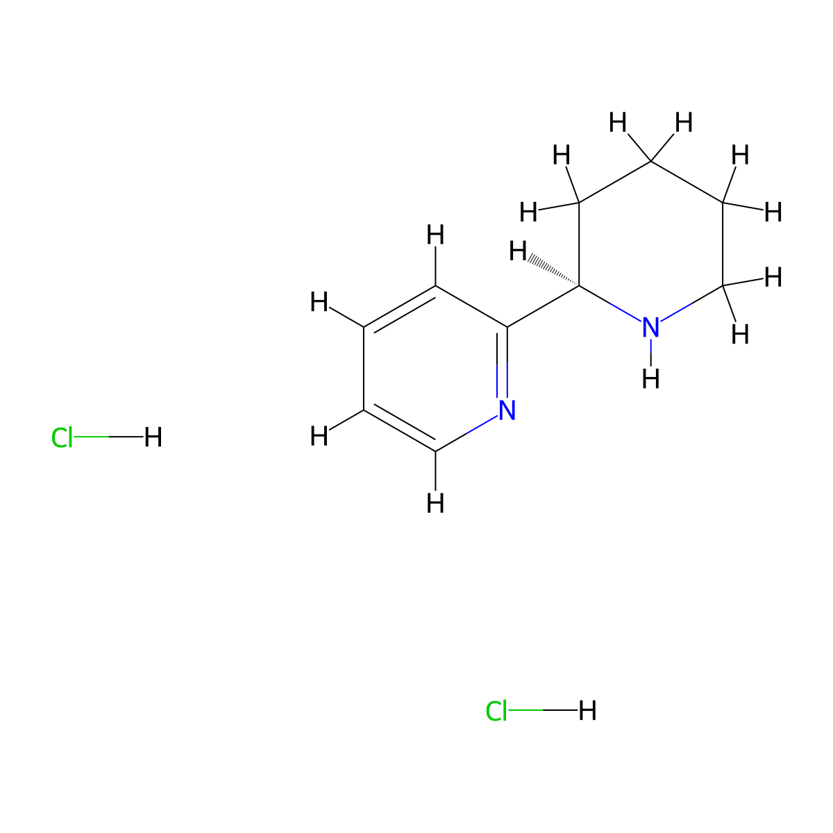 (R)-2-(Piperidin-2-yl)pyridine dihydrochloride molecular structure, CAS 2771315-93-4