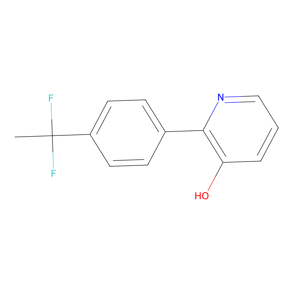 2-(4-(1,1-Difluoroethyl)phenyl)pyridin-3-ol molecular structure, CAS 2771713-72-3