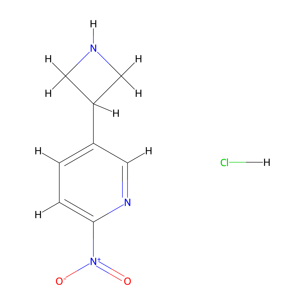 5-(Azetidin-3-yl)-2-nitropyridine hydrochloride molecular structure, CAS 2771801-10-4