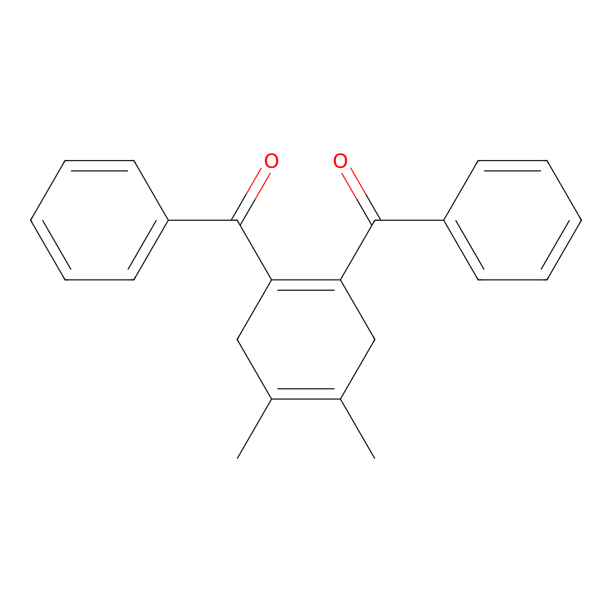 (4,5-Dimethylcyclohexa-1,4-diene-1,2-diyl)bis(phenylmethanone) molecular structure, CAS 27720-54-3