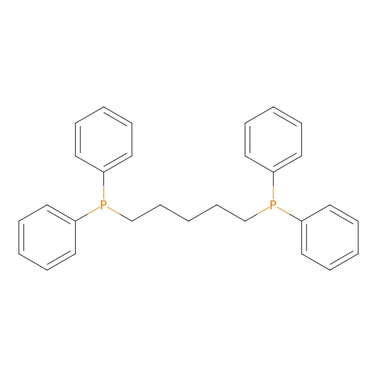 1,5-Bis(diphenylphosphino)pentane molecular structure, CAS 27721-02-4