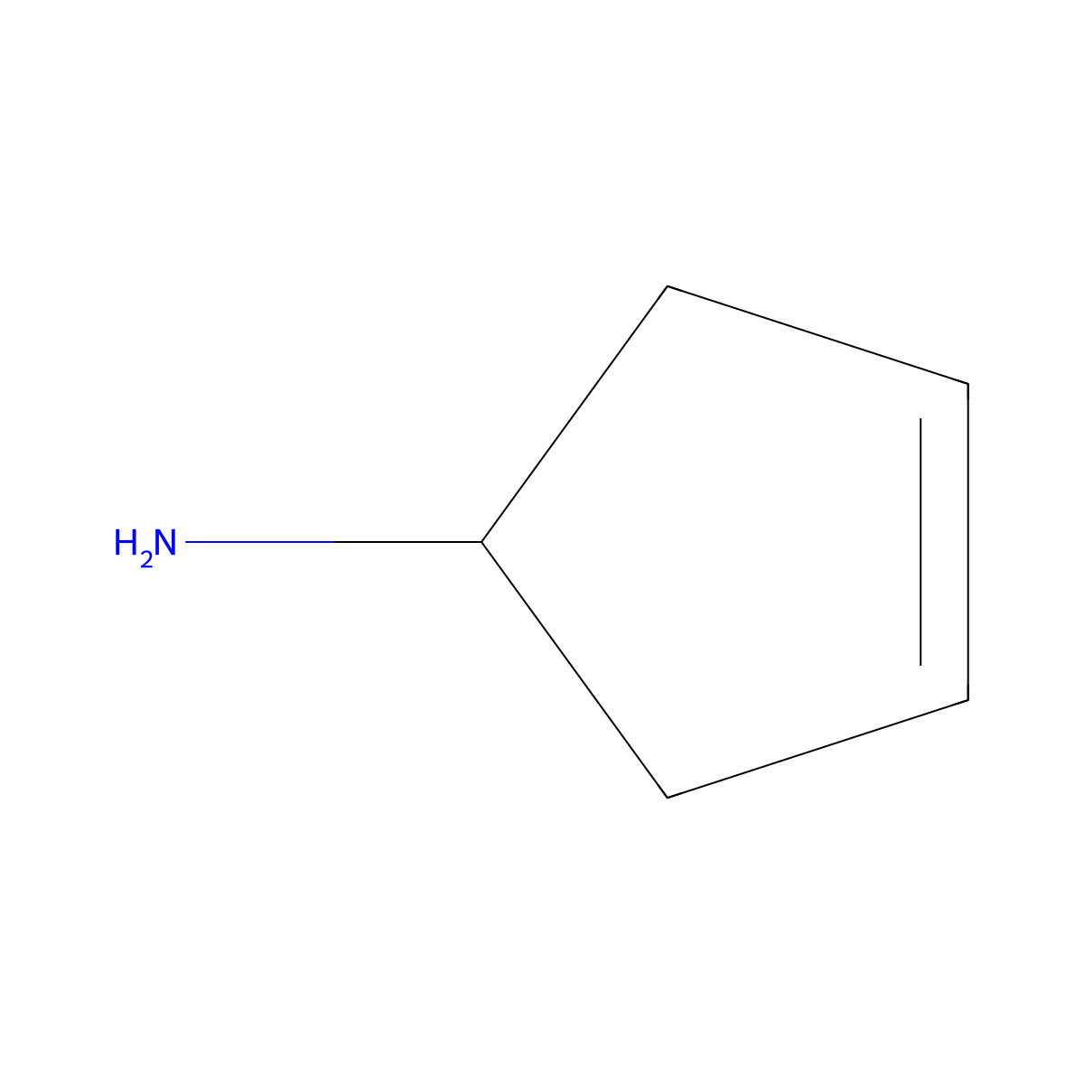 Cyclopent-3-en-1-amine molecular structure, CAS 27721-59-1
