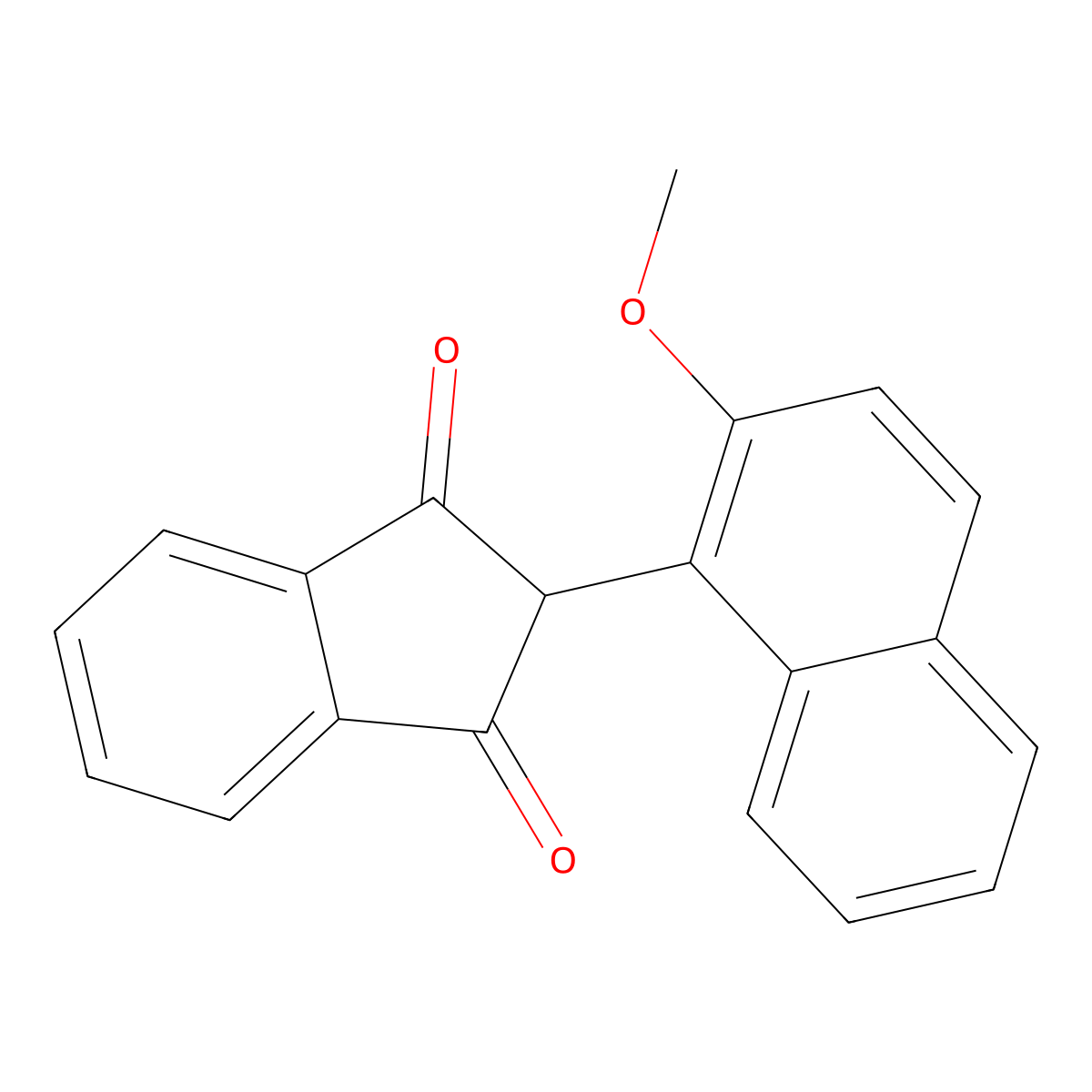 2-(2-Methoxy-naphthalen-1-YL)-indan-1,3-dione molecular structure, CAS 27721-87-5
