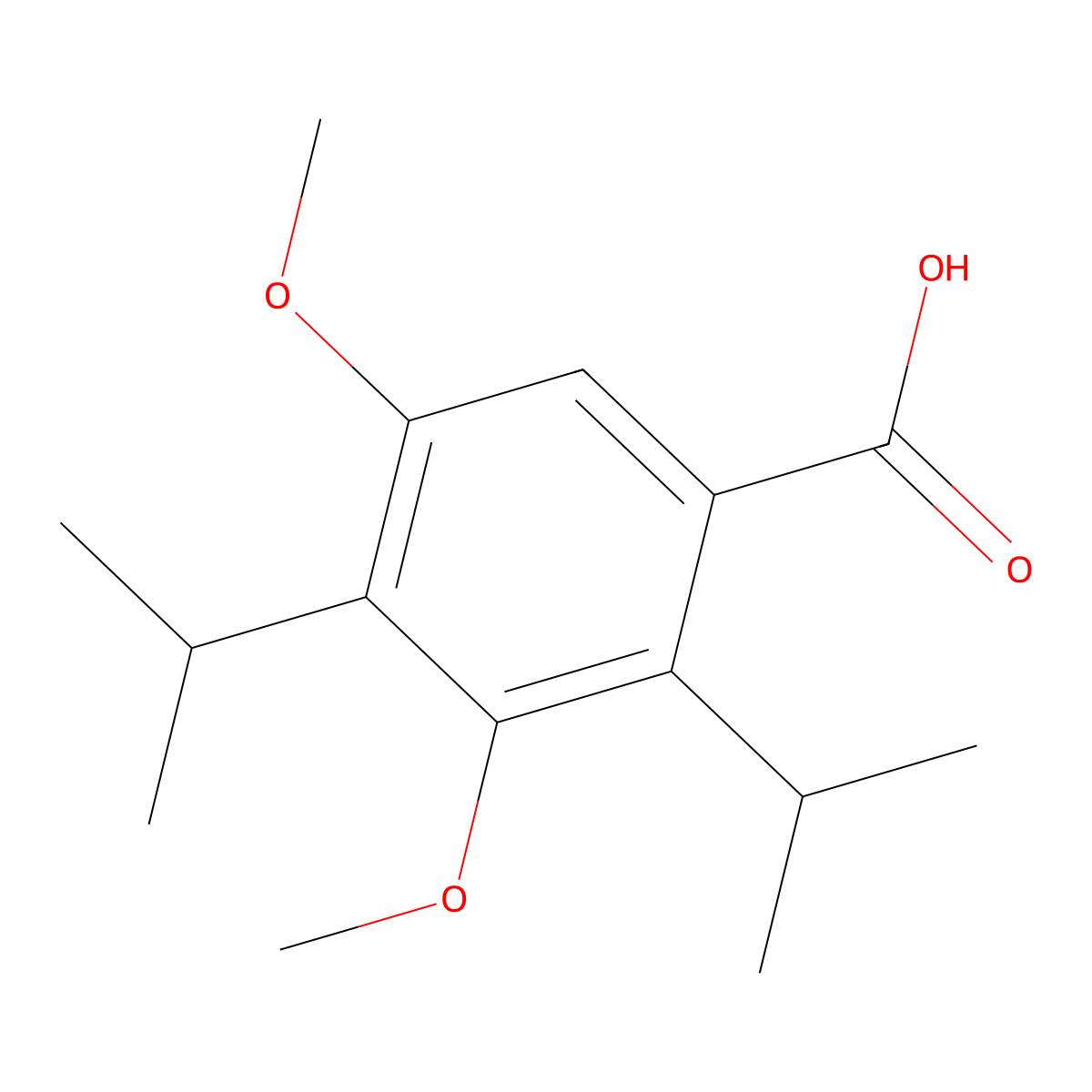 3,5-Dimethoxy-2,4-bis(1-methylethyl)benzoic Acid molecular structure, CAS 2772354-76-2