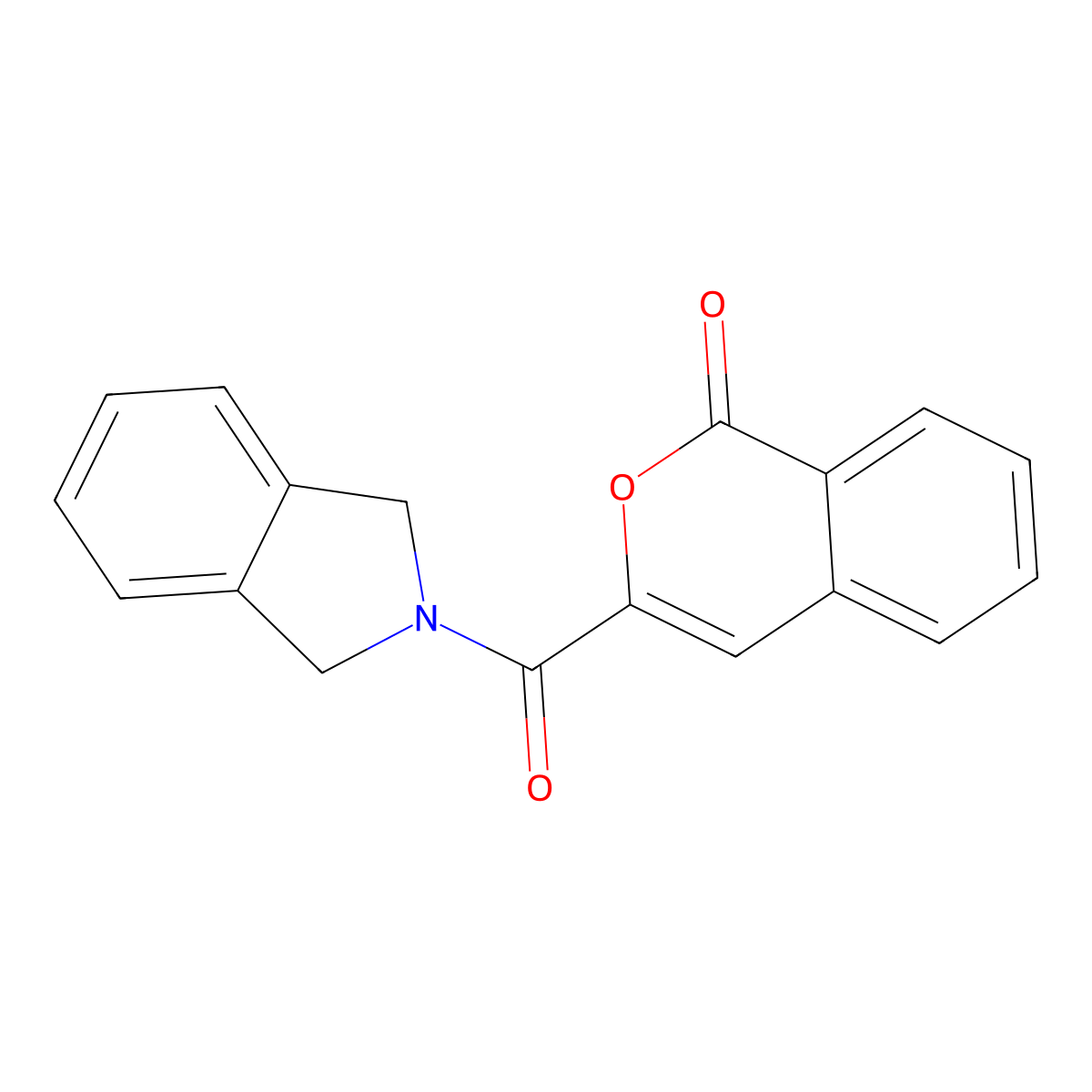 3-(2,3-dihydro-1H-isoindole-2-carbonyl)-1H-isochromen-1-one molecular structure, CAS 2772499-12-2