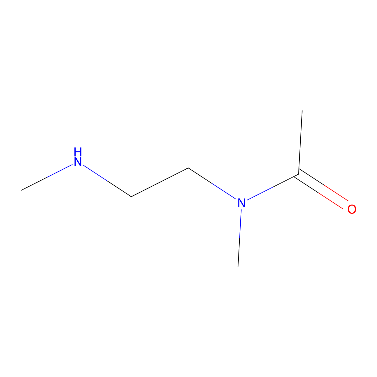 N-methyl-N-(2-(methylamino)ethyl)acetamide molecular structure, CAS 27725-41-3