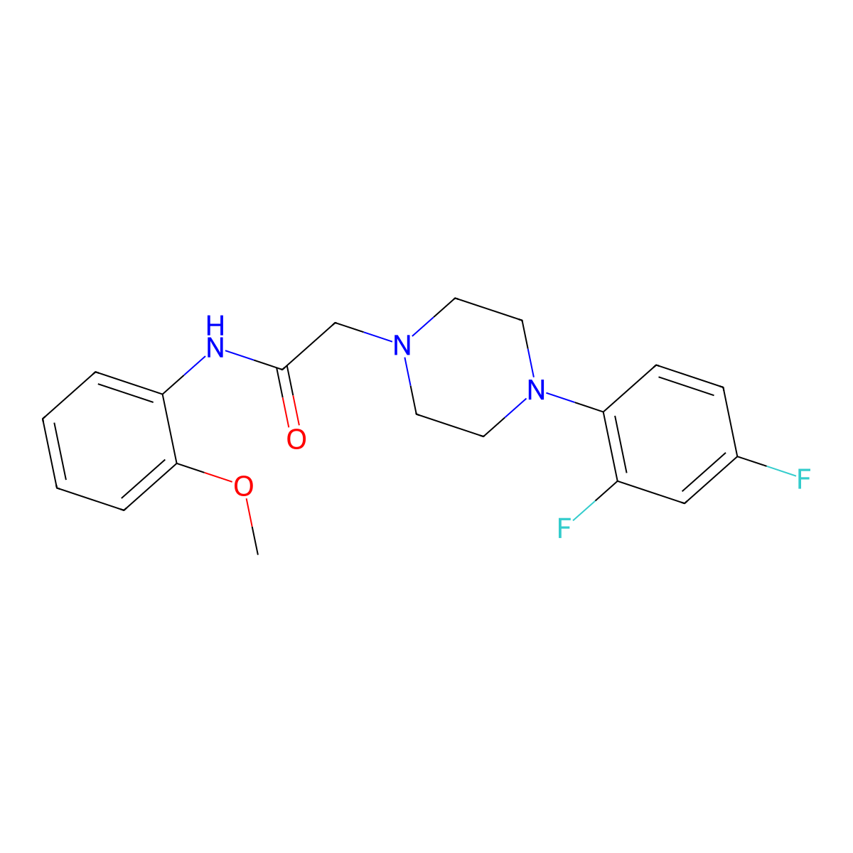 2-[4-(2,4-difluorophenyl)piperazin-1-yl]-N-(2-methoxyphenyl)acetamide molecular structure, CAS 2772578-49-9