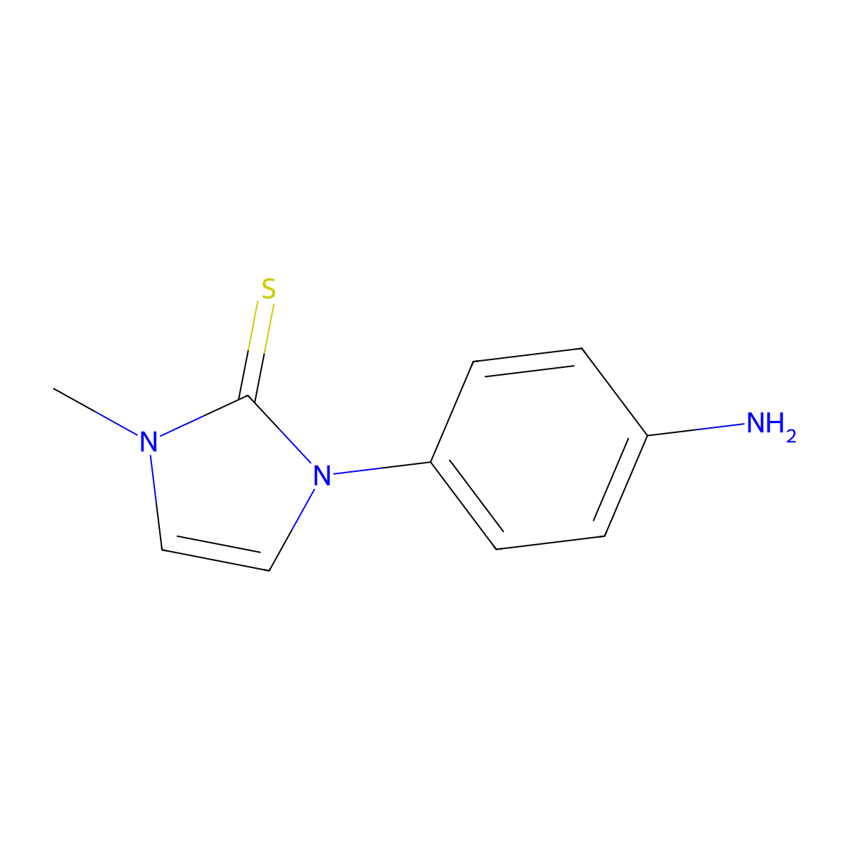 1-(4-aminophenyl)-3-methyl-2,3-dihydro-1H-imidazole-2-thione molecular structure, CAS 2772693-82-8