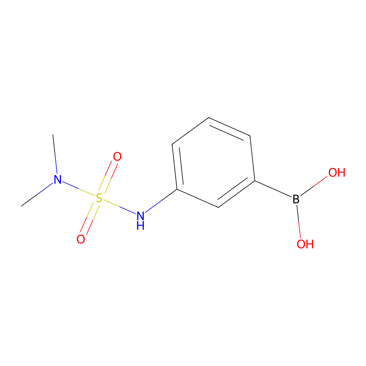 3-(N,N-Dimethylsulphamoylamino)benzeneboronic acid molecular structure, CAS 277295-50-8