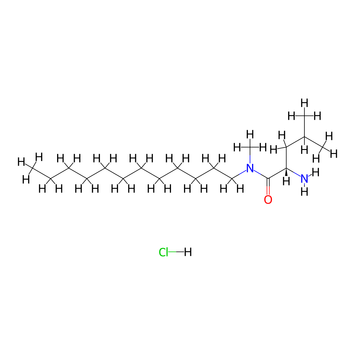 (S)-2-amino-N-dodecyl-N,4-dimethylpentanamide hydrochloride molecular structure, CAS 2772959-69-8