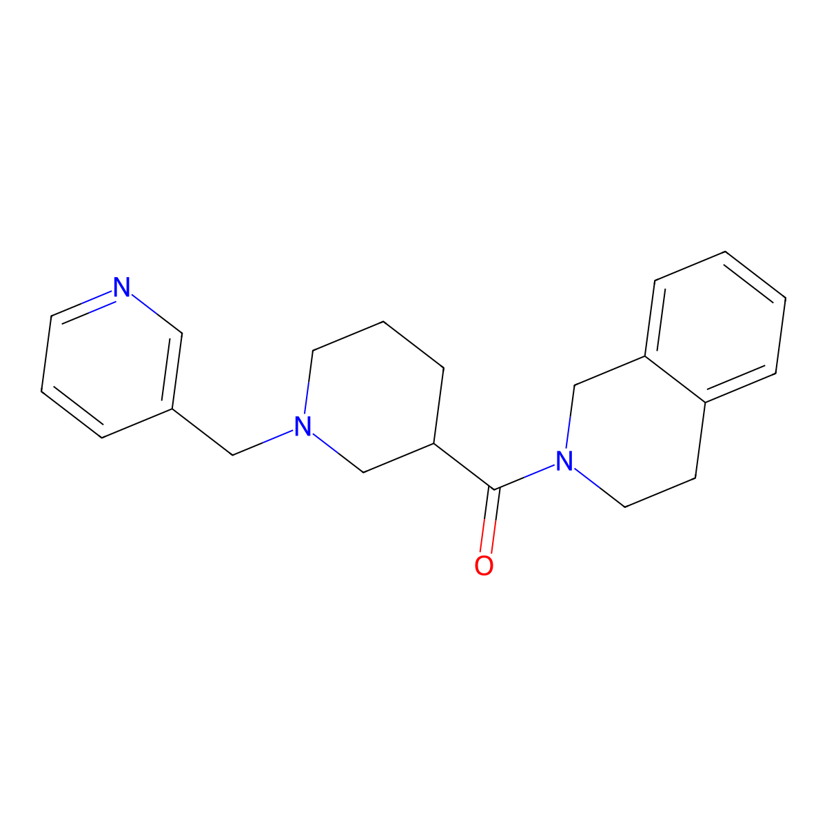 2-{1-[(Pyridin-3-yl)methyl]piperidine-3-carbonyl}-1,2,3,4-tetrahydroisoquinoline molecular structure, CAS 2772969-08-9