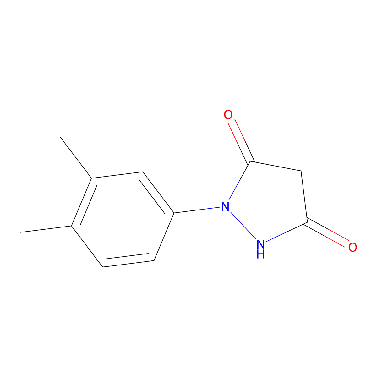 1-(3,4-Dimethylphenyl)pyrazolidine-3,5-dione molecular structure, CAS 277299-73-7