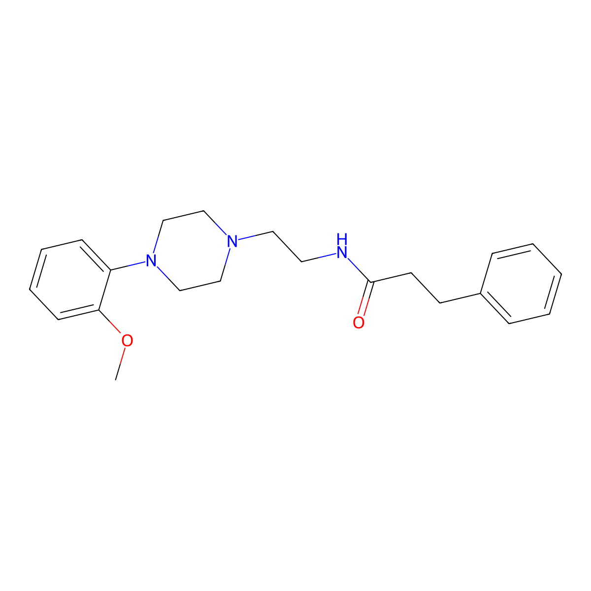 N-{2-[4-(2-methoxyphenyl)piperazin-1-yl]ethyl}-3-phenylpropanamide molecular structure, CAS 277300-38-6