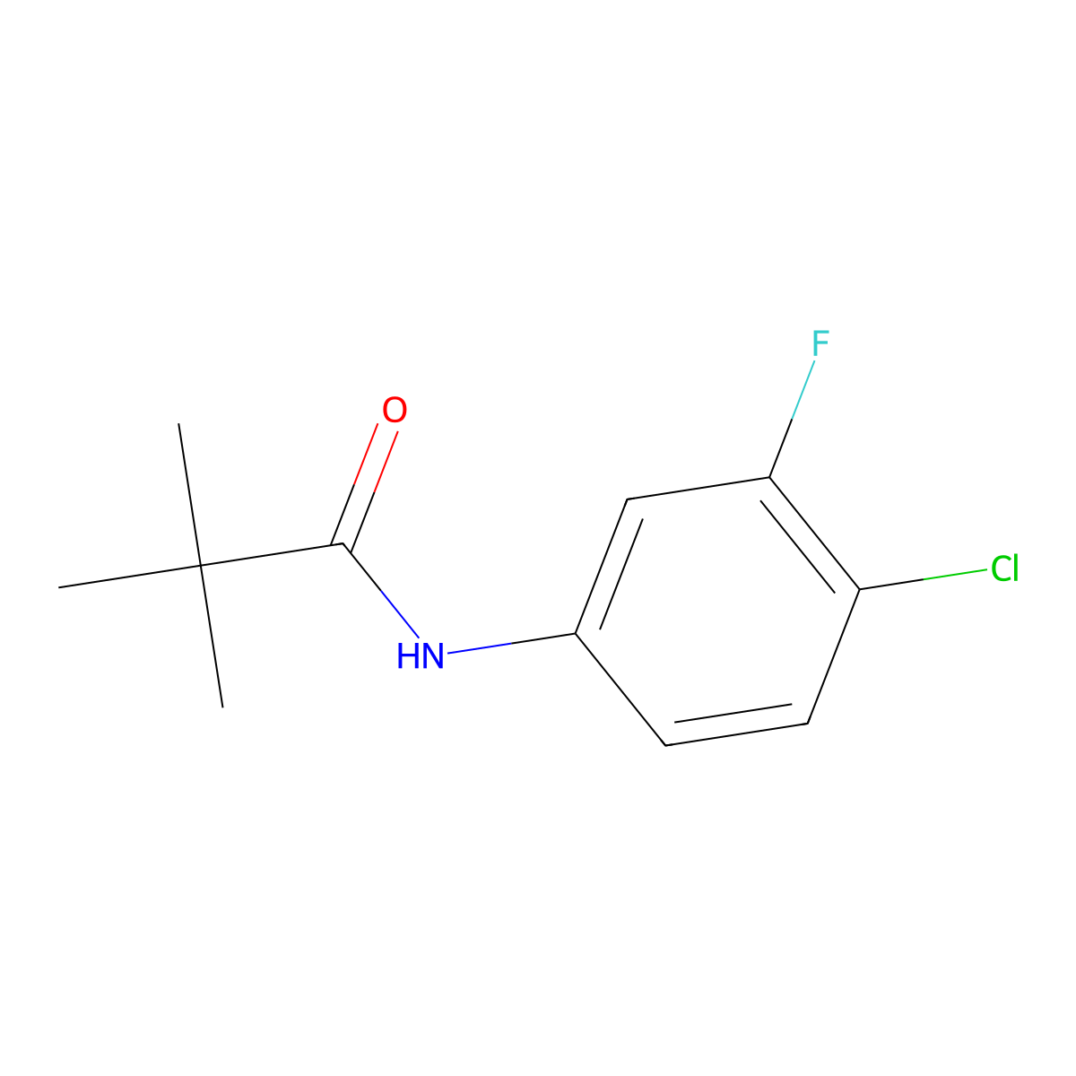 N-(4-chloro-3-fluorophenyl)-2,2-dimethylpropanamide molecular structure, CAS 277301-97-0