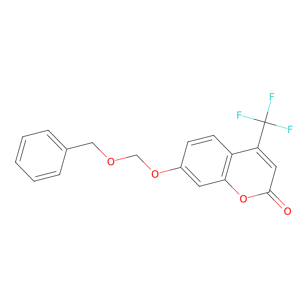 7-((benzyloxy)methoxy)-4-(trifluoromethyl)-2H-chromen-2-one molecular structure, CAS 277309-33-8