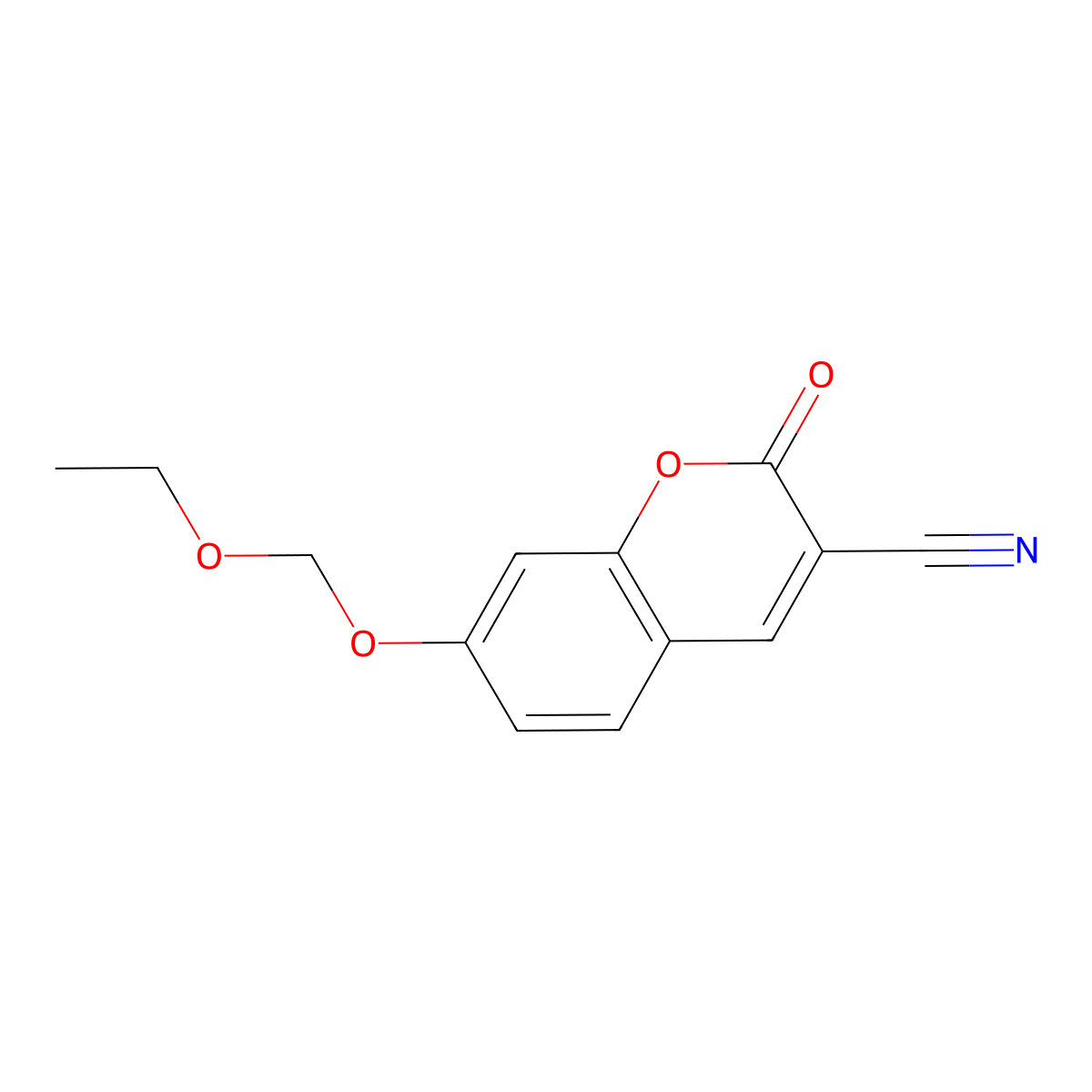 7-(ethoxymethoxy)-2-oxo-2H-chromene-3-carbonitrile molecular structure, CAS 277309-36-1