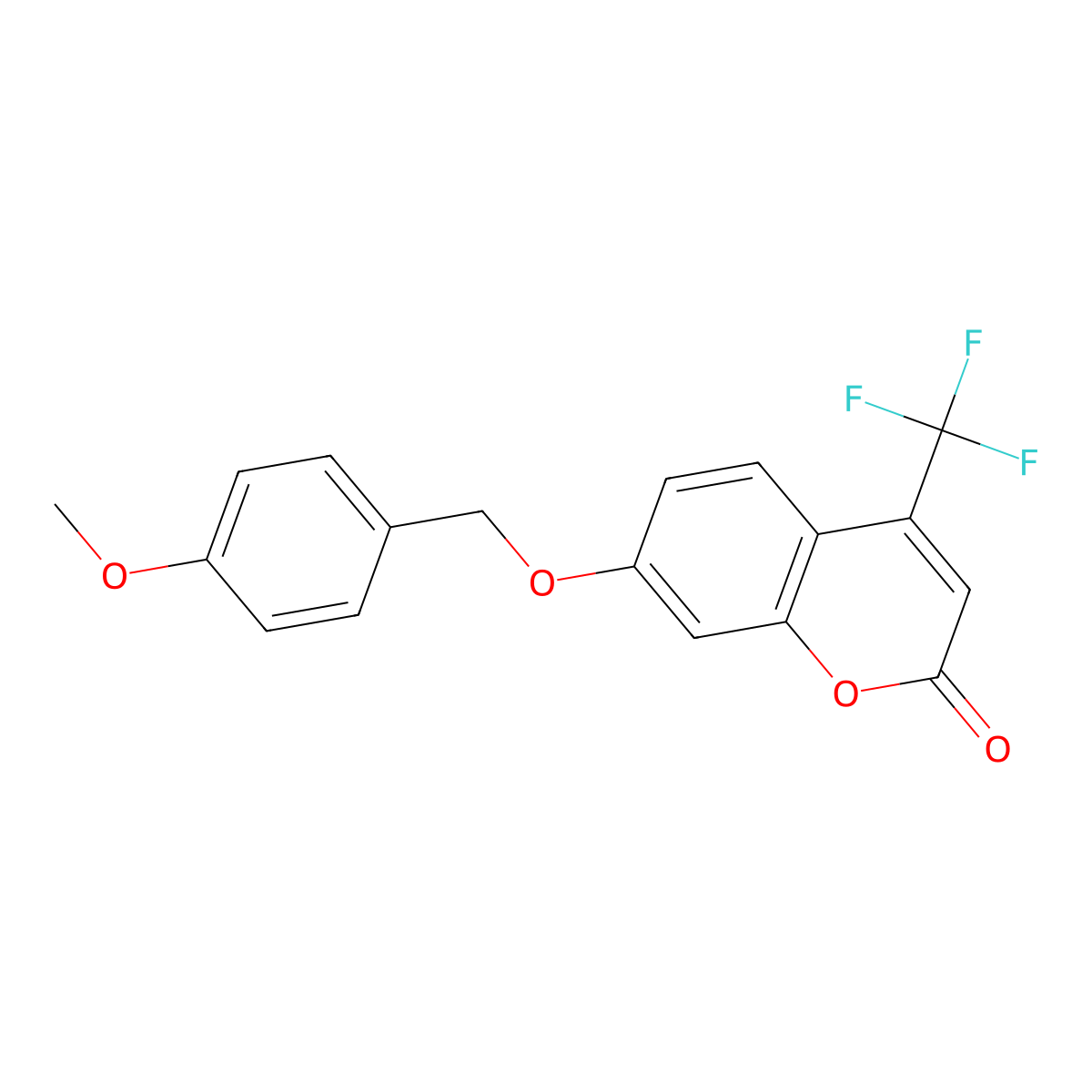 7-[(4-Methoxyphenyl)methoxy]-4-(trifluoromethyl)-2h-chromen-2-one molecular structure, CAS 277309-39-4