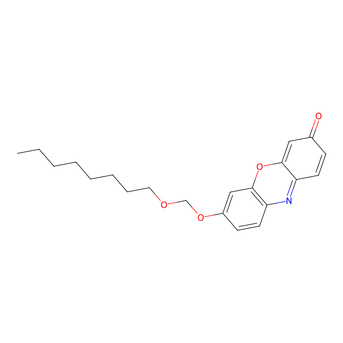 7-[(octyloxy)methoxy]-3H-phenoxazin-3-one molecular structure, CAS 277309-40-7