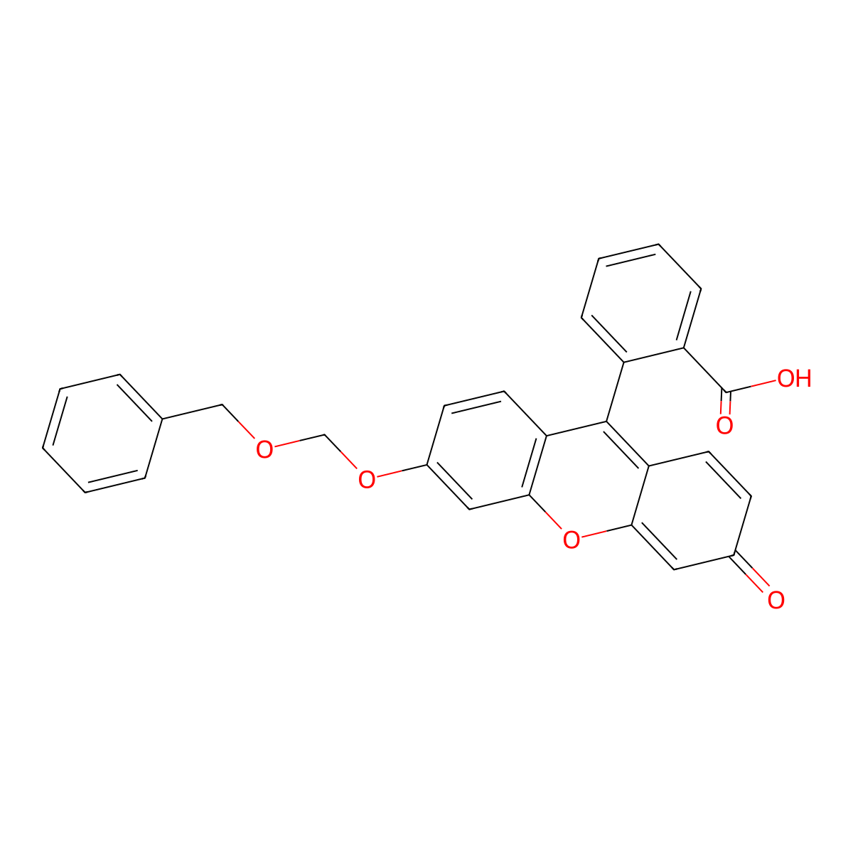 2-{6-[(benzyloxy)methoxy]-3-oxo-3H-xanthen-9-yl}benzoic acid molecular structure, CAS 277309-46-3