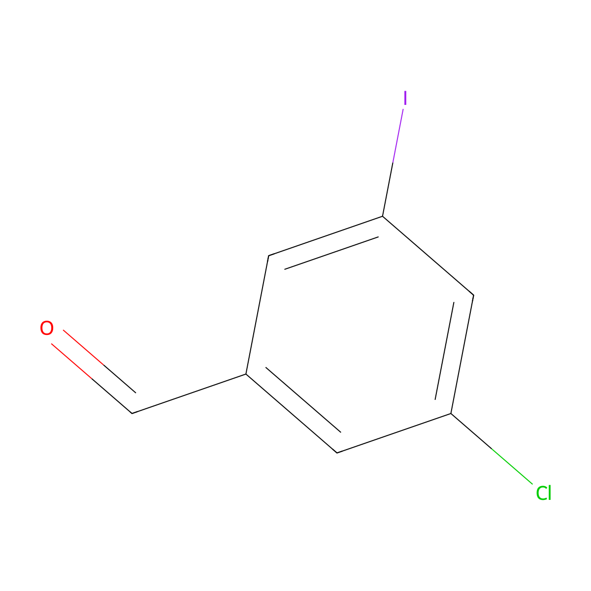 3-Chloro-5-iodobenzaldehyde molecular structure, CAS 277312-89-7