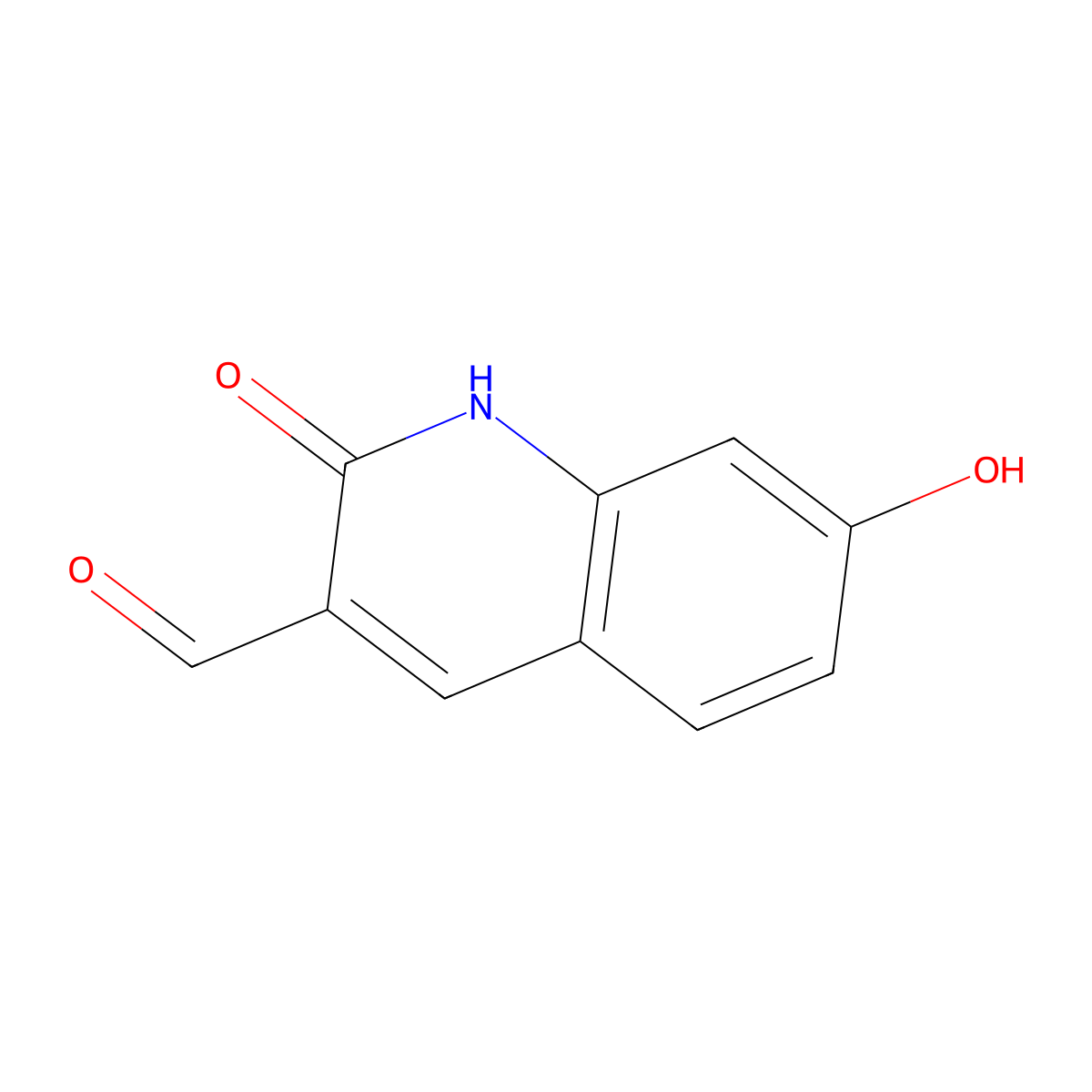 7-Hydroxy-2-oxo-1,2-dihydro-3-quinolinecarbaldehyde molecular structure, CAS 277313-52-7