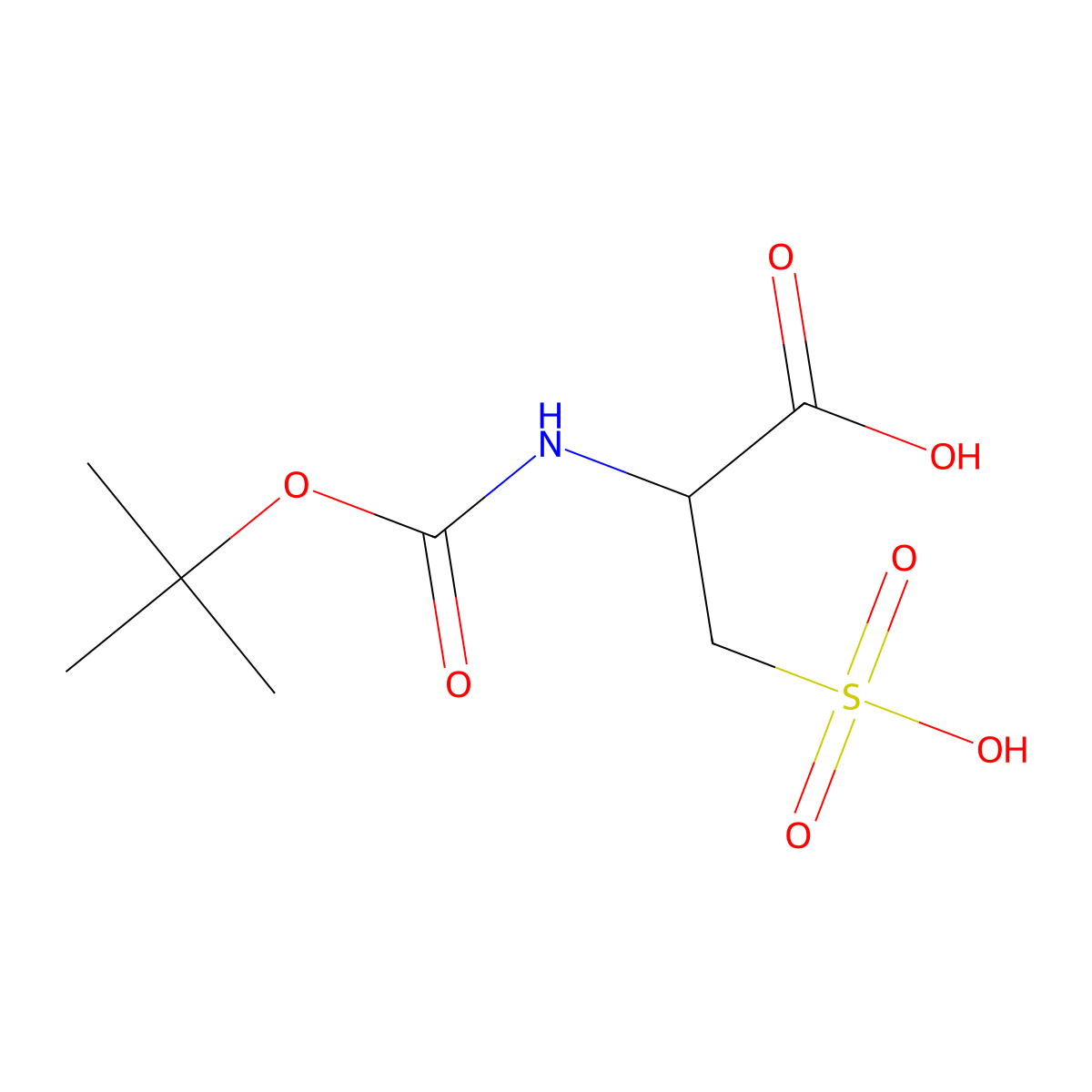 Boc-L-cysteic acid molecular structure, CAS 277316-57-1
