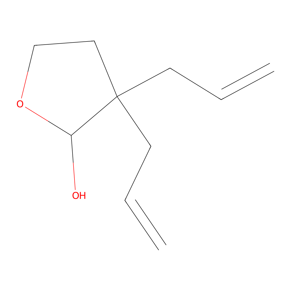 3,3-Diallyltetrahydrofuran-2-ol molecular structure, CAS 277317-58-5
