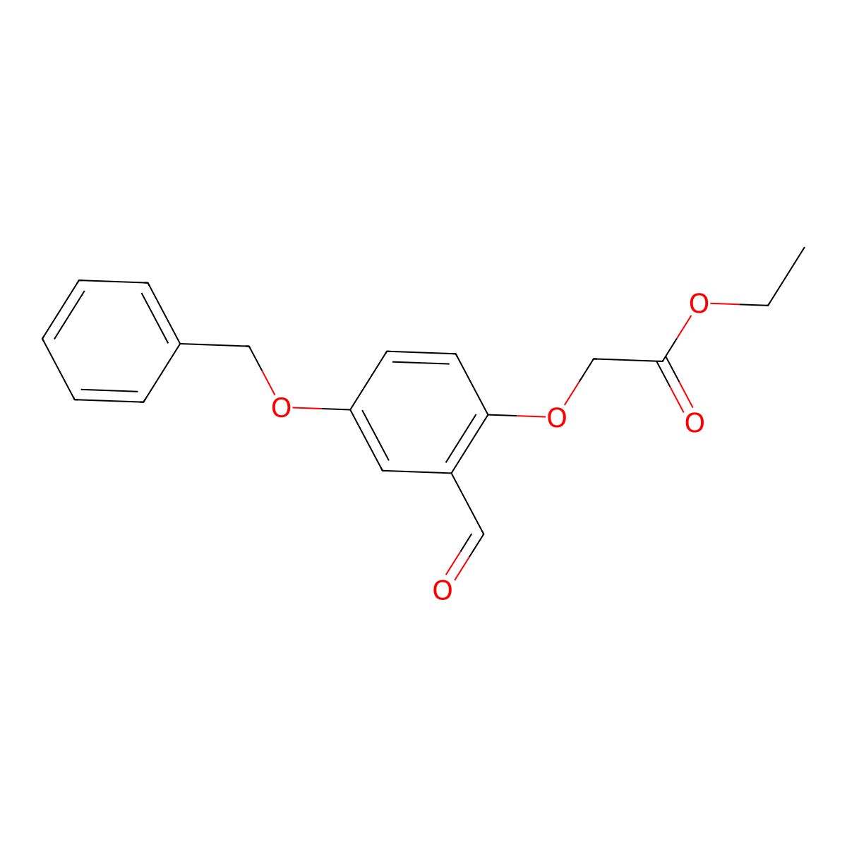 Ethyl 2-(4-(benzyloxy)-2-formylphenoxy)acetate molecular structure, CAS 277319-25-2