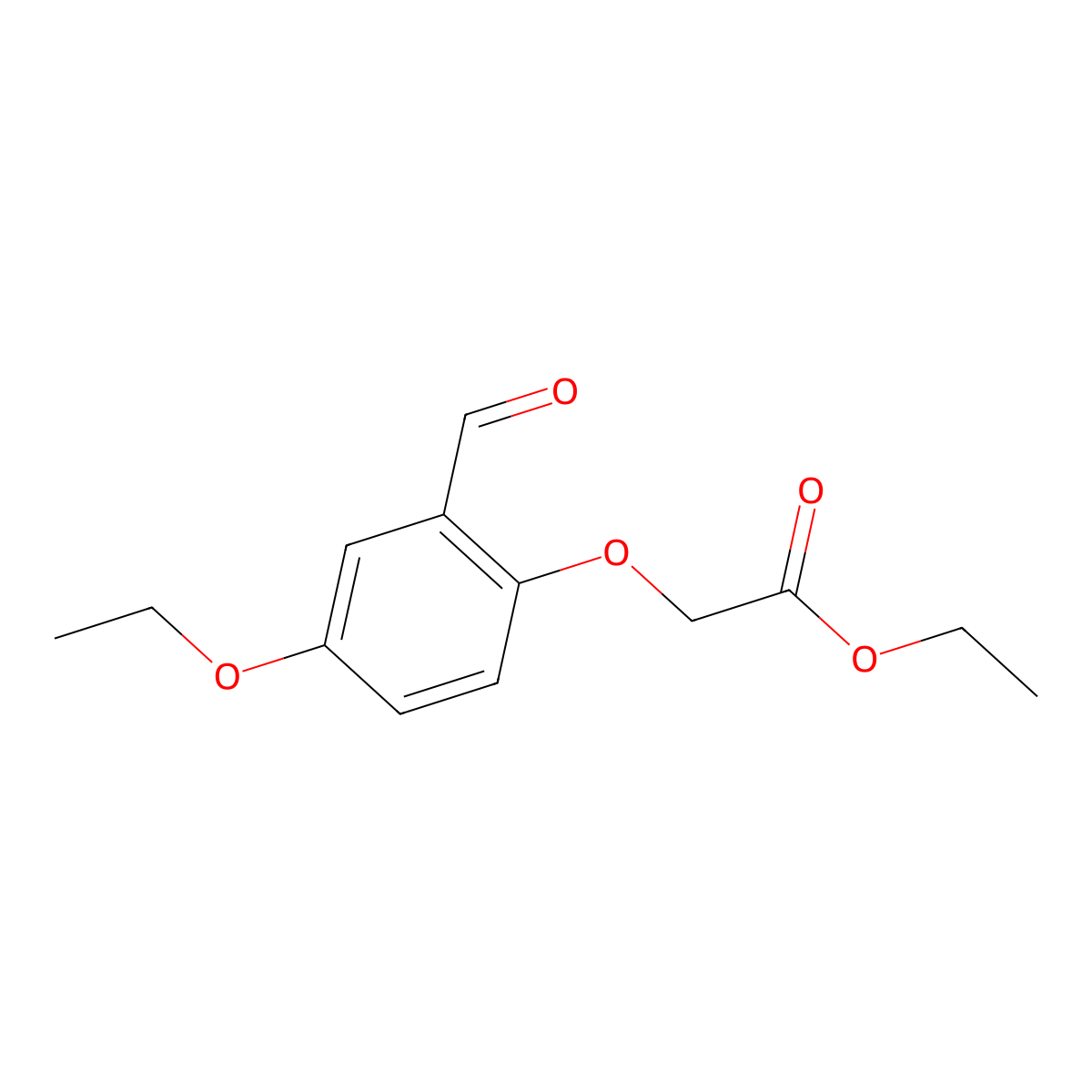 Ethyl (4-ethoxy-2-formylphenoxy)acetate molecular structure, CAS 277319-54-7