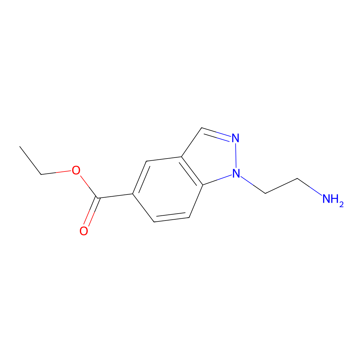 ethyl 1-(2-aminoethyl)-1H-indazole-5-carboxylate molecular structure, CAS 277330-29-7
