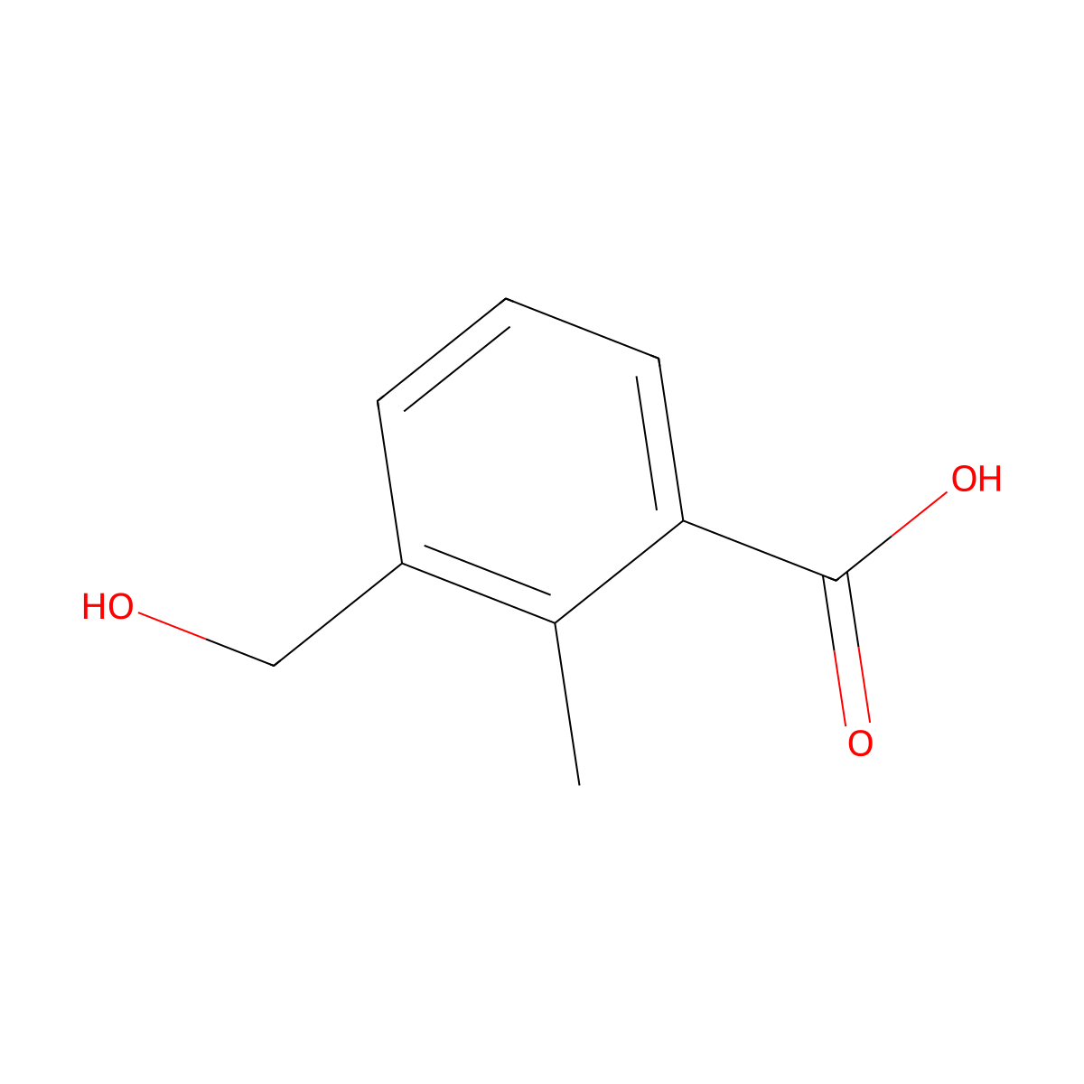 3-(Hydroxymethyl)-2-methylbenzoic acid molecular structure, CAS 277331-16-5