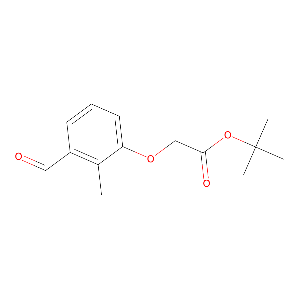 Tert-butyl 2-(3-formyl-2-methylphenoxy)acetate molecular structure, CAS 277331-23-4
