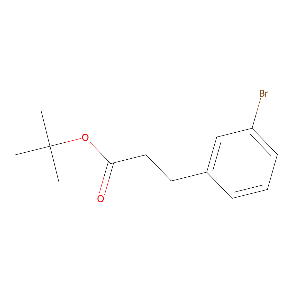 Tert-butyl 3-(3-bromophenyl)propanoate molecular structure, CAS 277331-50-7