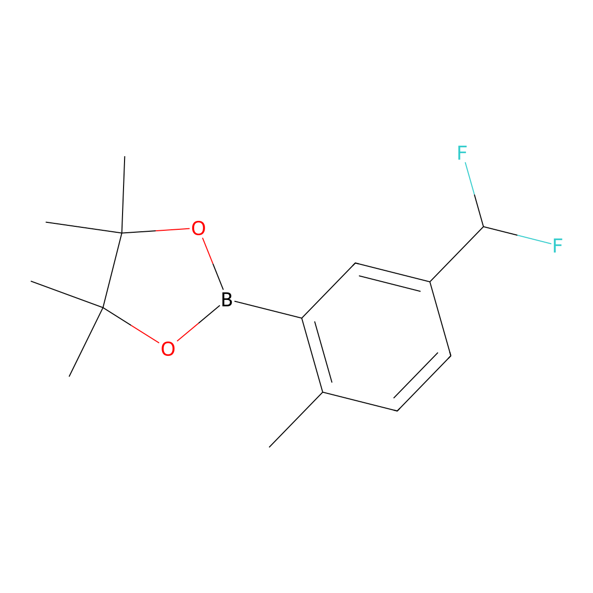 2-[5-(Difluoromethyl)-2-methylphenyl]-4,4,5,5-tetramethyl-1,3,2-dioxaborolane molecular structure, CAS 2773321-55-2