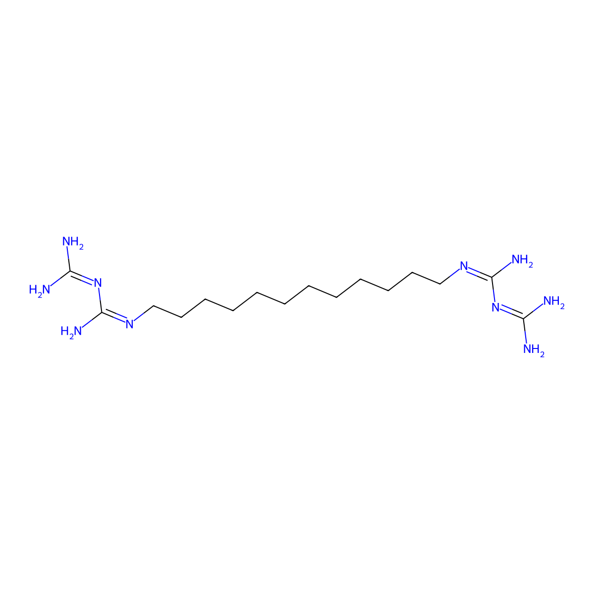 3,18-Diimino-2,4,17,19-tetraazaeicosanediimidamide molecular structure, CAS 2773484-02-7