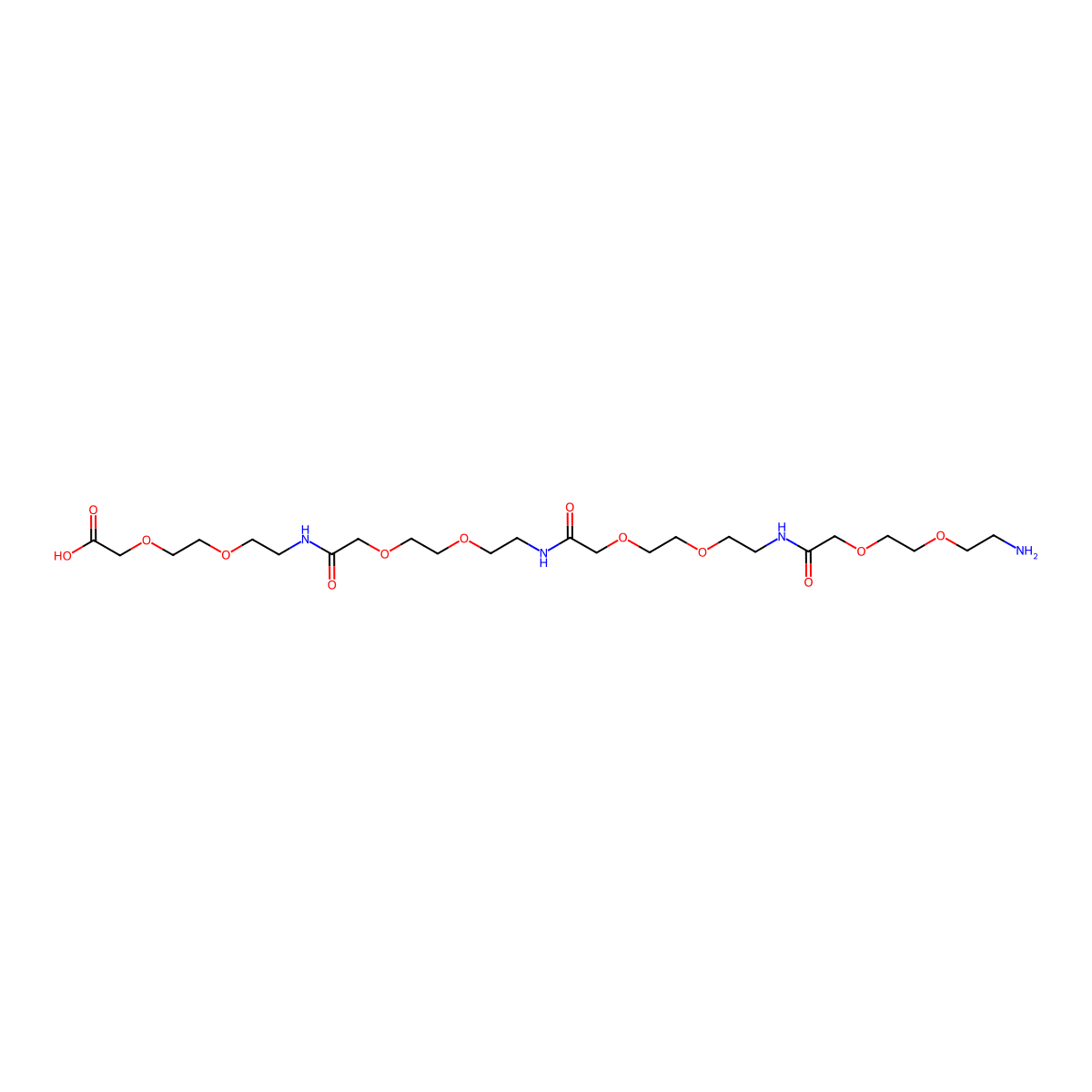 35-Amino-10,19,28-trioxo-3,6,12,15,21,24,30,33-octaoxa-9,18,27-triazapentatriacontanoic acid molecular structure, CAS 2773558-66-8