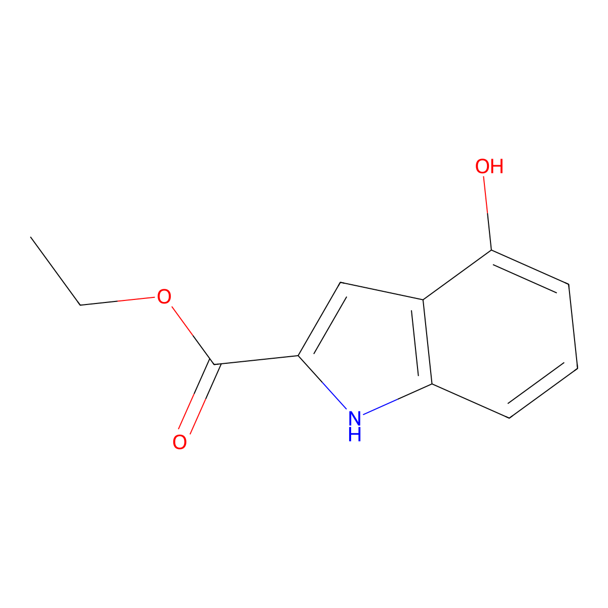 Ethyl 4-hydroxy-1H-indole-2-carboxylate molecular structure, CAS 27737-56-0