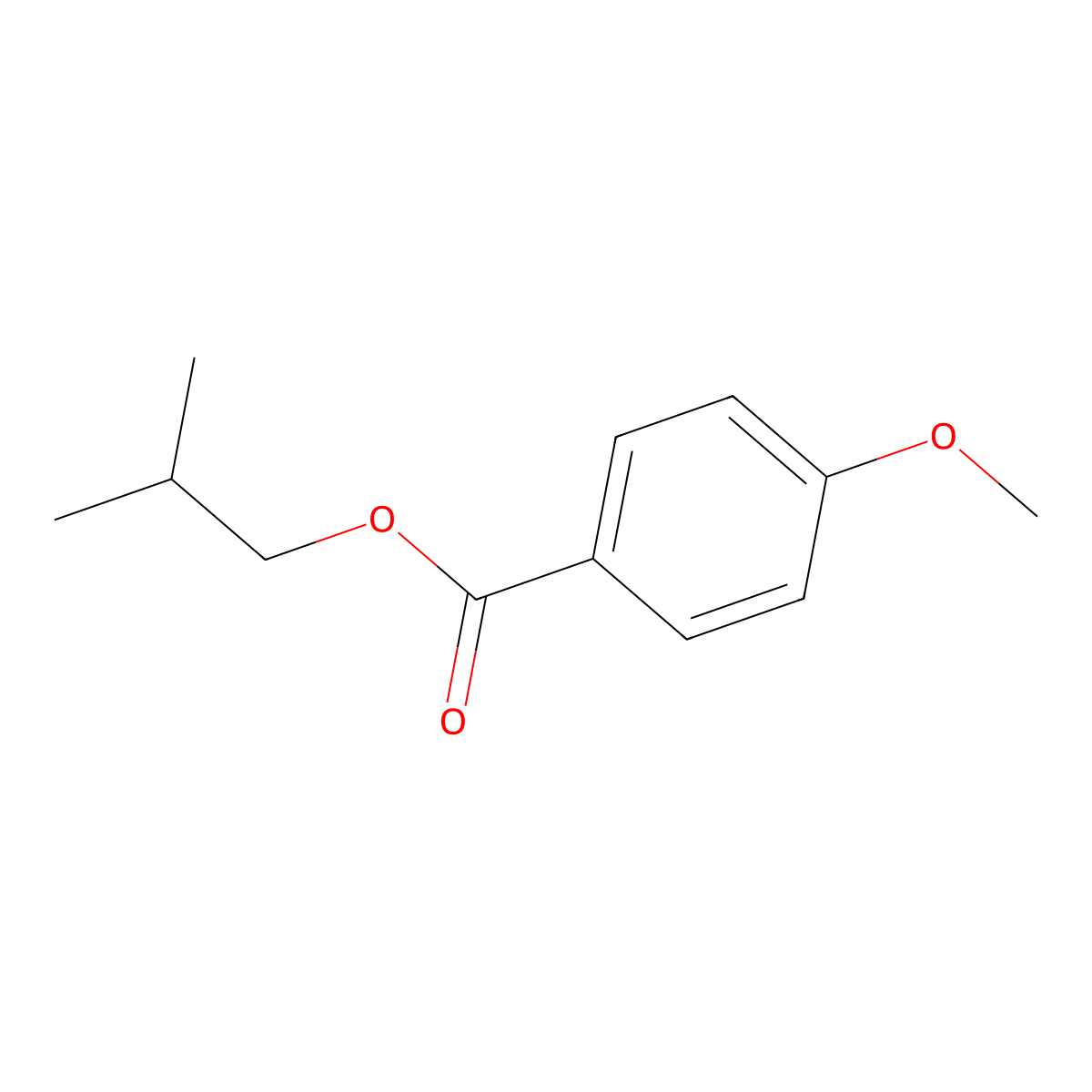 Isobutyl p-anisate molecular structure, CAS 27739-28-2