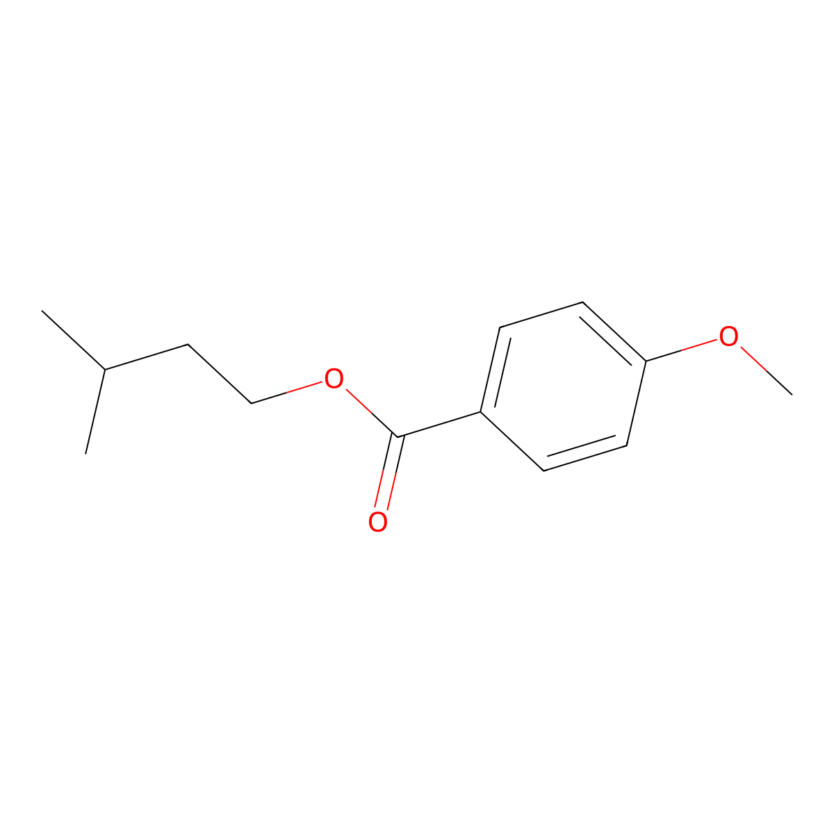 3-Methylbutyl 4-methoxybenzoate molecular structure, CAS 27739-29-3