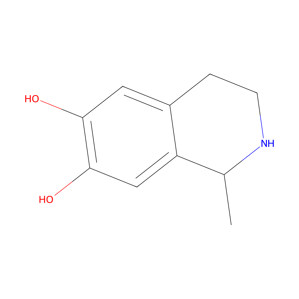 Salsolinol molecular structure, CAS 27740-96-1