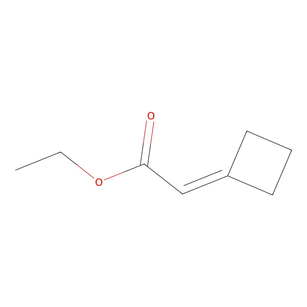 Cyclobutylidene-acetic acid ethyl ester molecular structure, CAS 27741-65-7