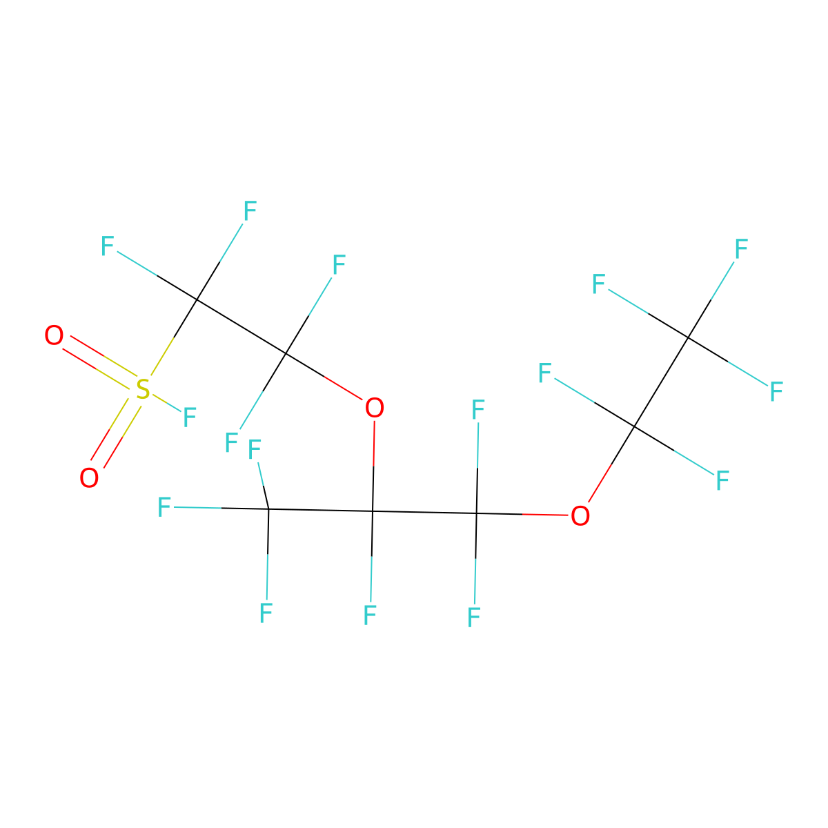 Perfluoro(4-methyl-3,6-dioxaoctane)sulfonyl fluoride molecular structure, CAS 27744-59-8
