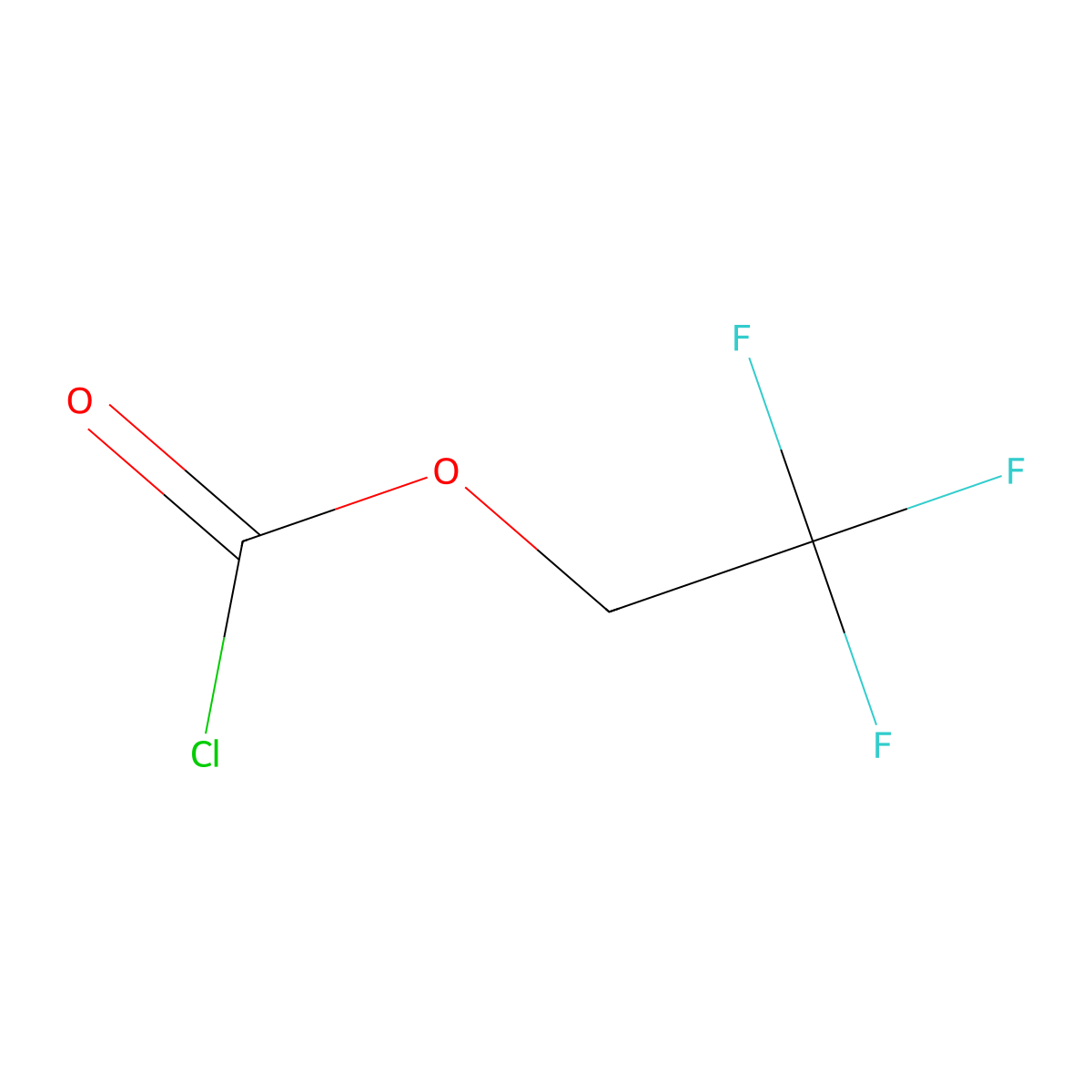 2,2,2-Trifluoroethyl chloroformate molecular structure, CAS 27746-99-2