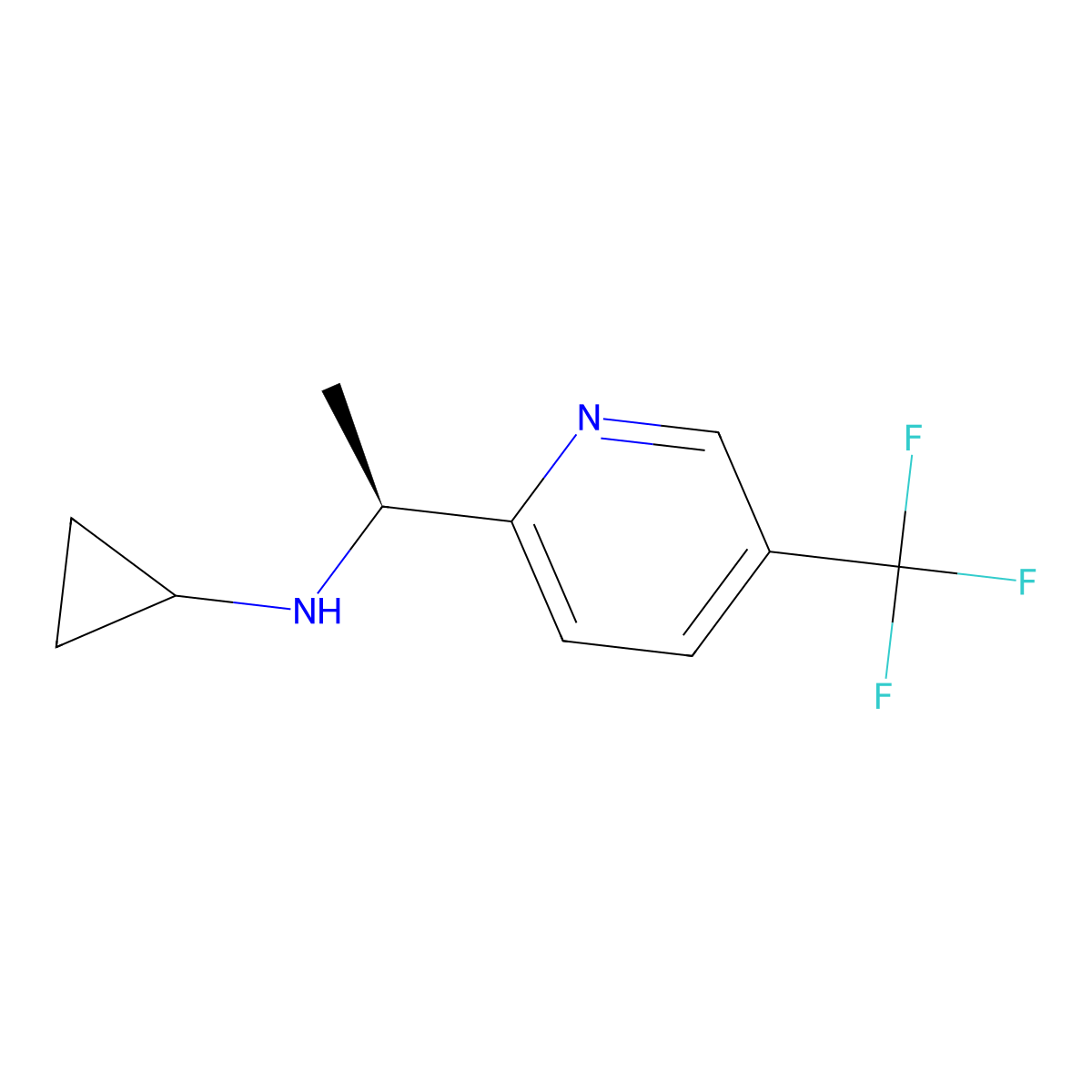(S)-N-(1-(5-(Trifluoromethyl)pyridin-2-yl)ethyl)cyclopropanamine molecular structure, CAS 2774612-91-6