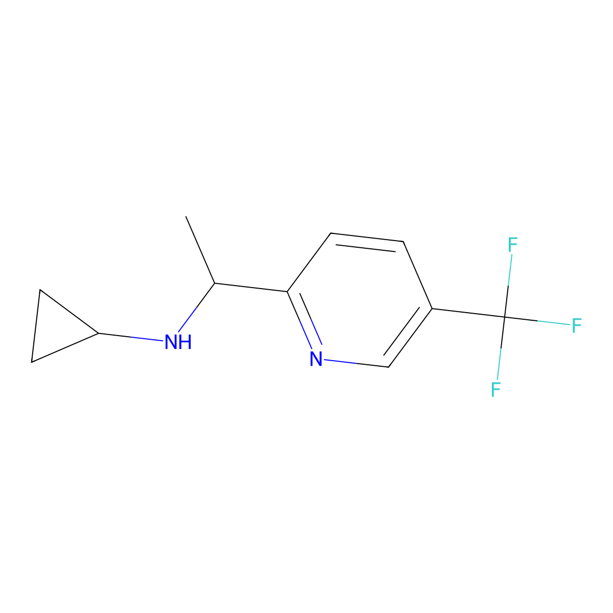 (R)-N-(1-(5-(Trifluoromethyl)pyridin-2-yl)ethyl)cyclopropanamine molecular structure, CAS 2774612-92-7