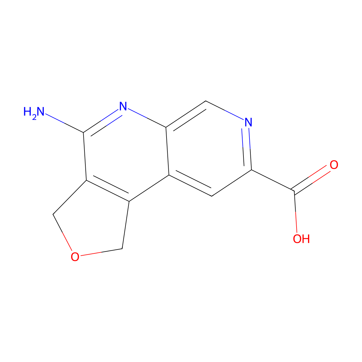 4-Amino-1,3-dihydrofuro[3,4-c][1,7]naphthyridine-8-carboxylic acid molecular structure, CAS 2774613-65-7