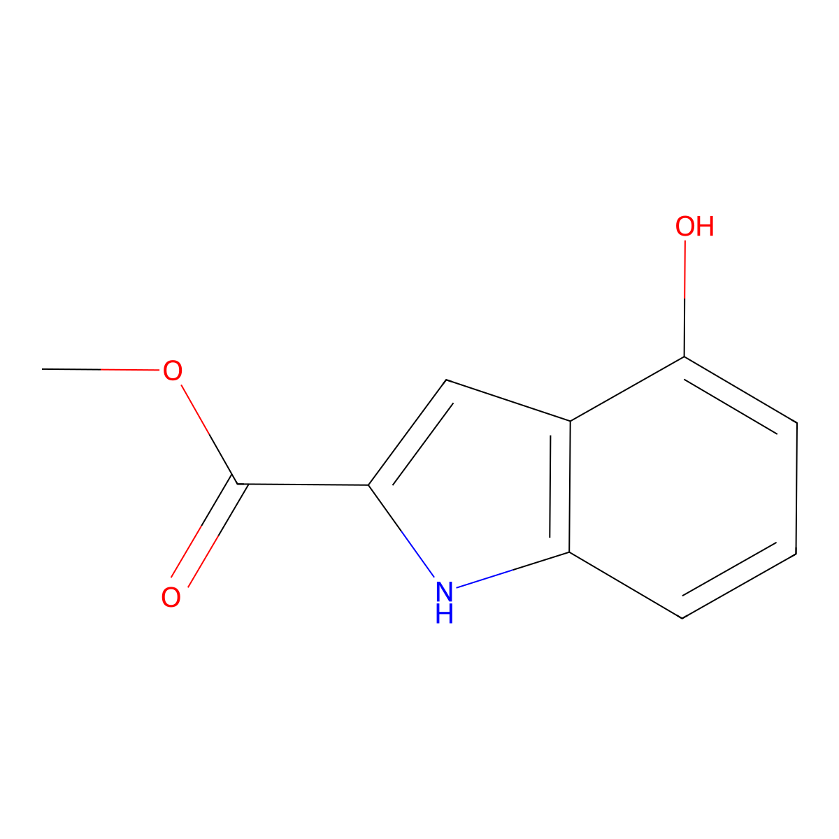 Methyl 4-hydroxy-1H-indole-2-carboxylate molecular structure, CAS 27748-08-9