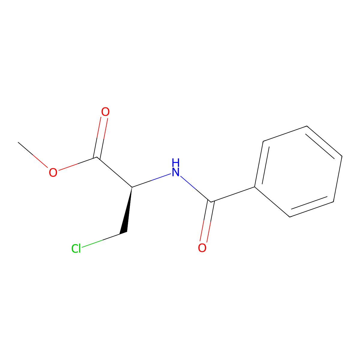 (R)-Methyl 2-benzamido-3-chloropropanoate molecular structure, CAS 27748-58-9