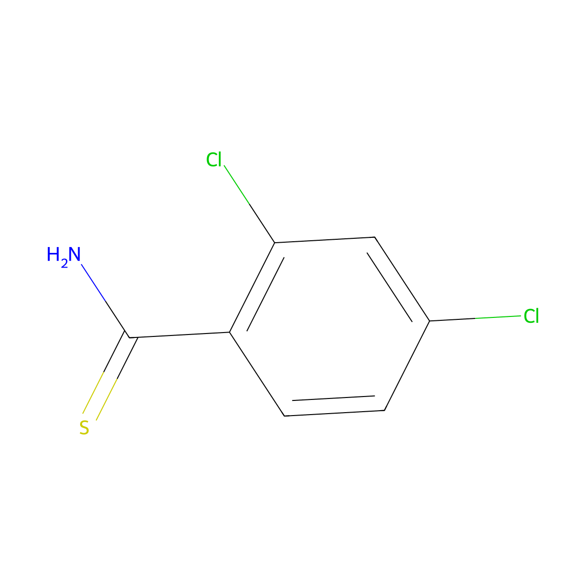2,4-Dichlorobenzenecarbothioamide molecular structure, CAS 2775-38-4